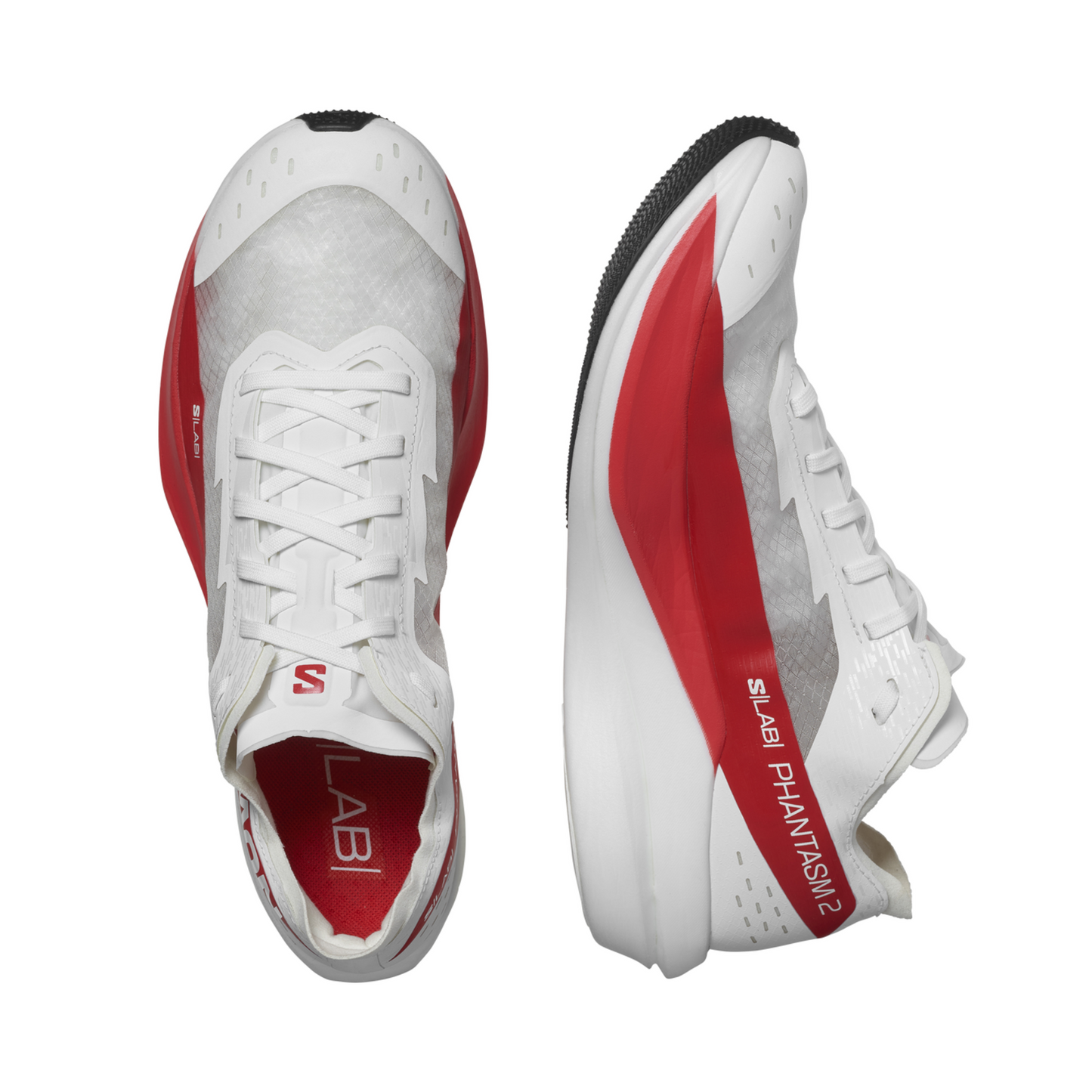 Salomon Men's S/Lab Phantasm 2 Road Running Shoes (White/High Risk Red)